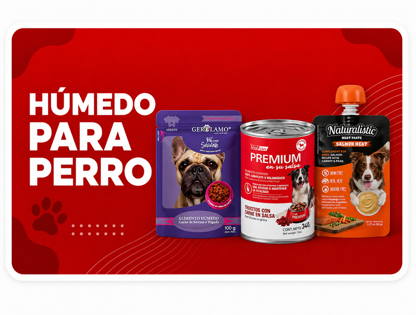 Alimentos húmedos para perro