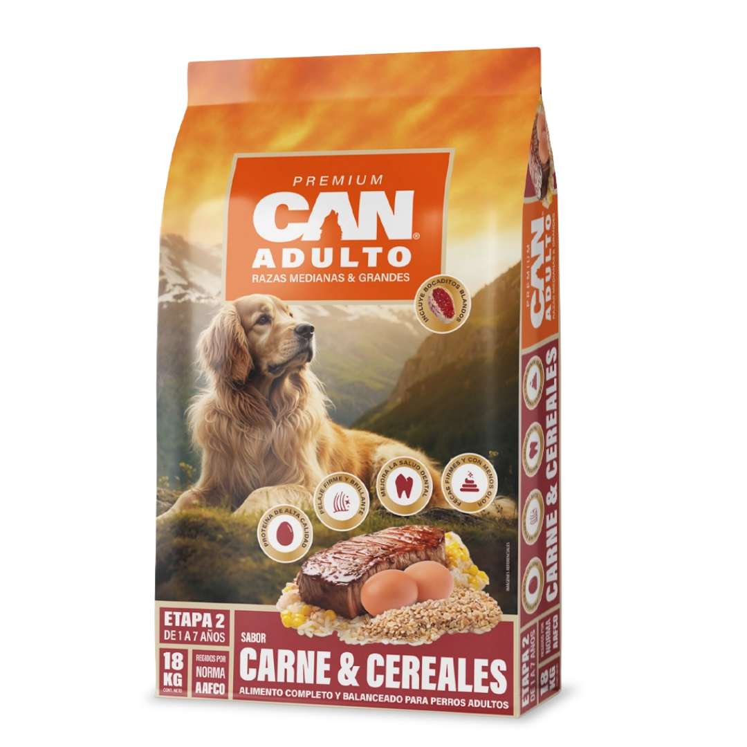 Can Adulto Carne y Cereales 18kg