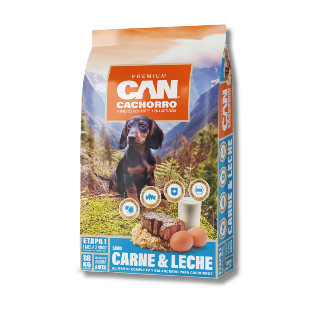 Can Cachorro Carne y Leche 18kg