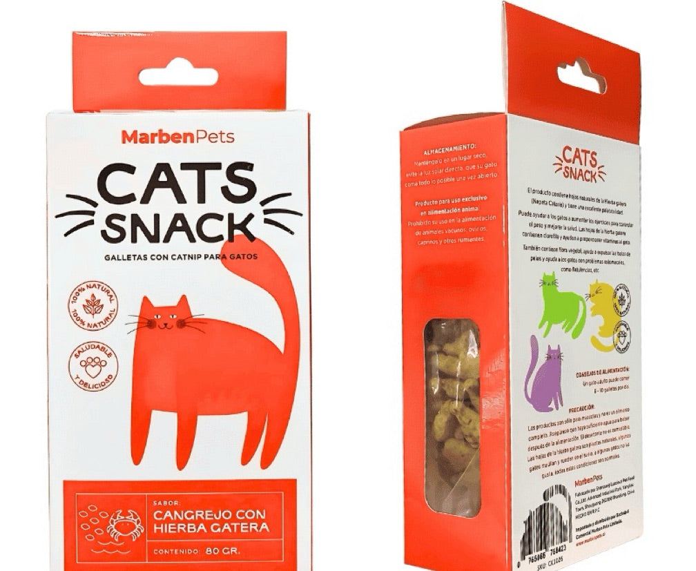 Cats Snack Galleta de Cangrejo con Hierba Matera 80gr