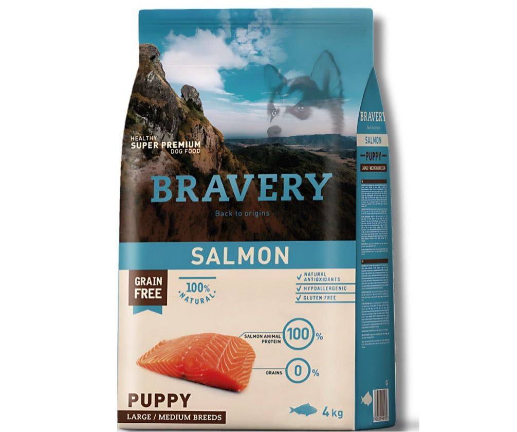 Bravery Salmon Puppy Large/Medium 4kg