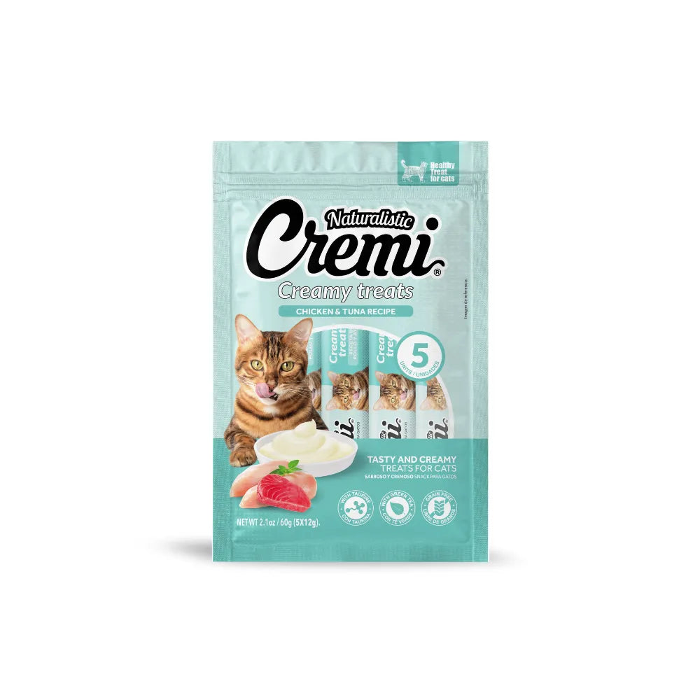 Naturalistic Cremi Chicken & Tuna Recipe 60 g snack cremoso para gatos