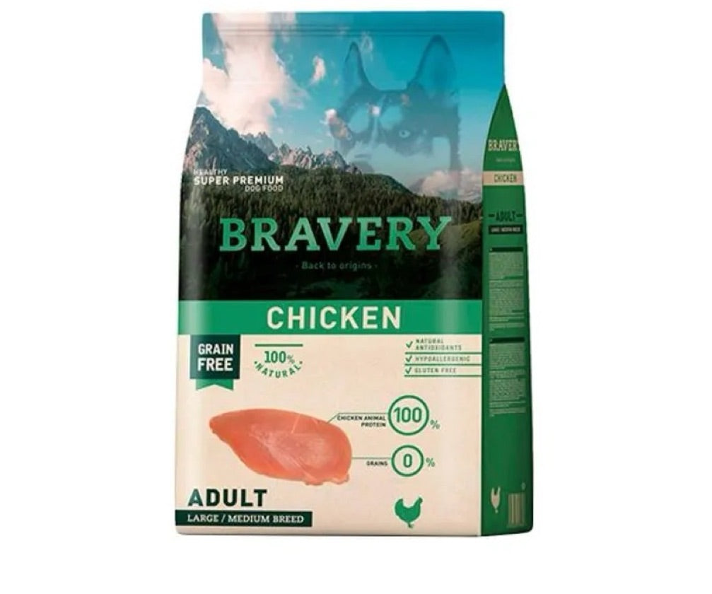 Bravery Chiken Adult Large/Medium 12kg