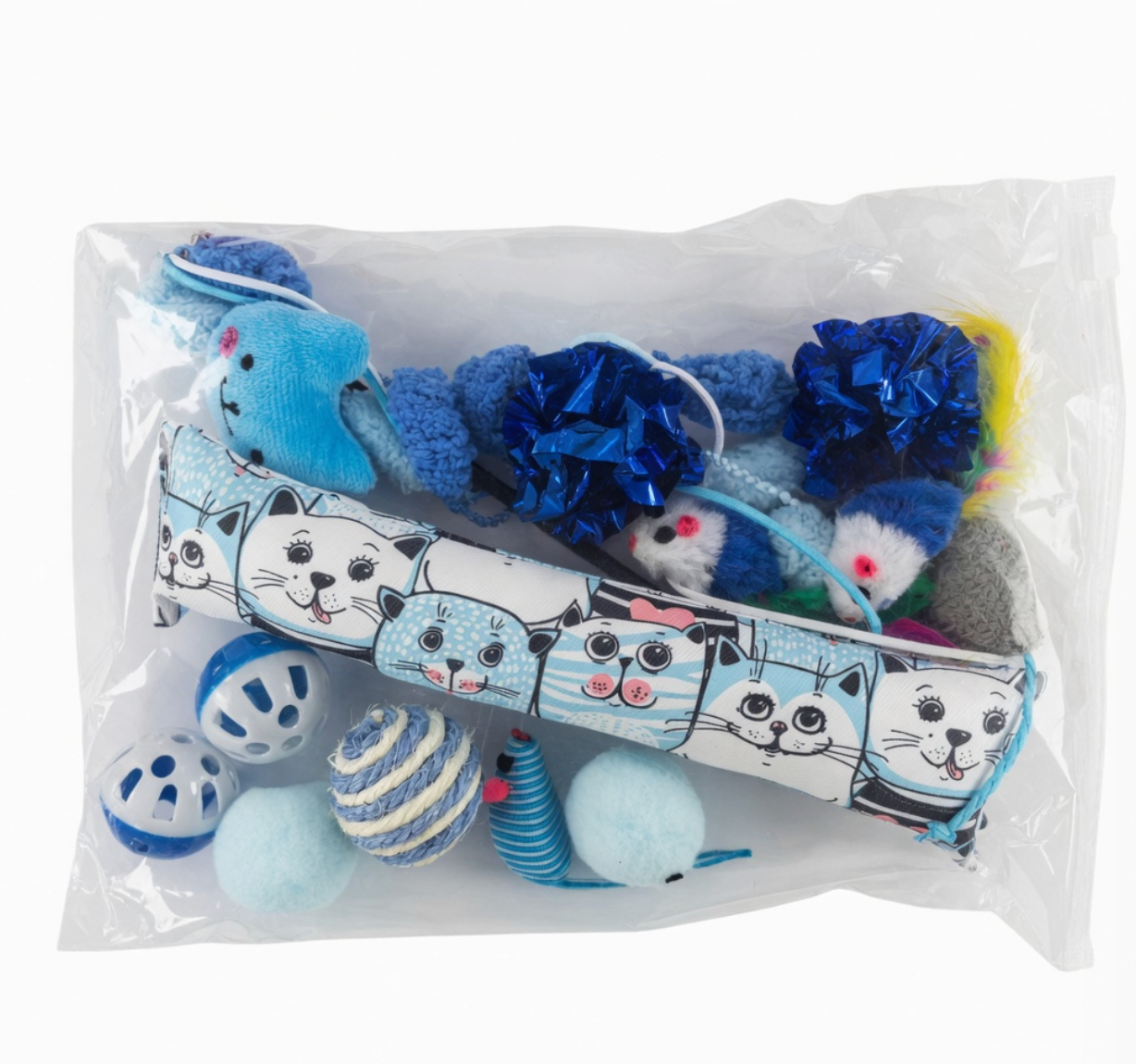 Set Juguetes Gato 14pzas Azul