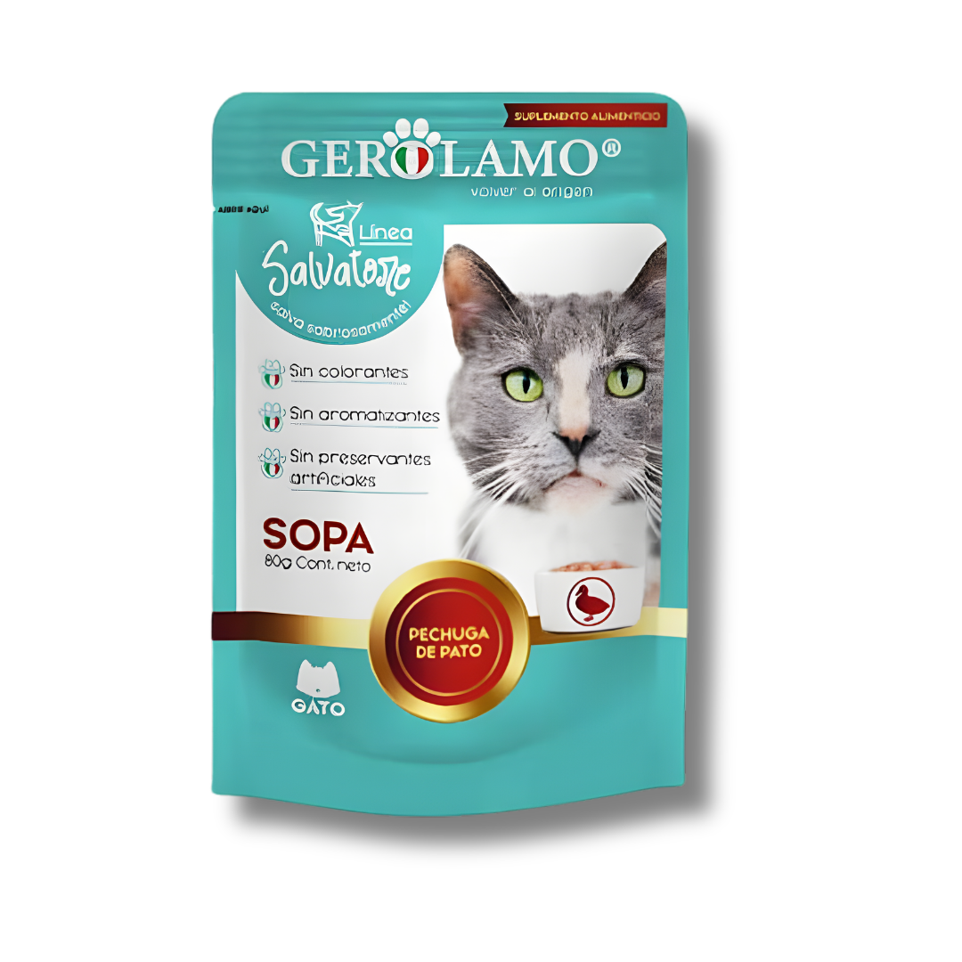Gerolamo Salvatore Sopa de Pato para Gatos 80 g
