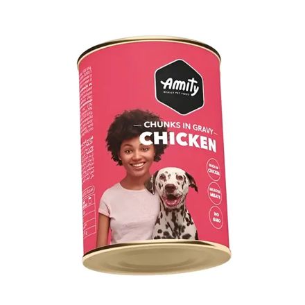 Lata Amity Premium Chunks Pollo para Perros 415gr