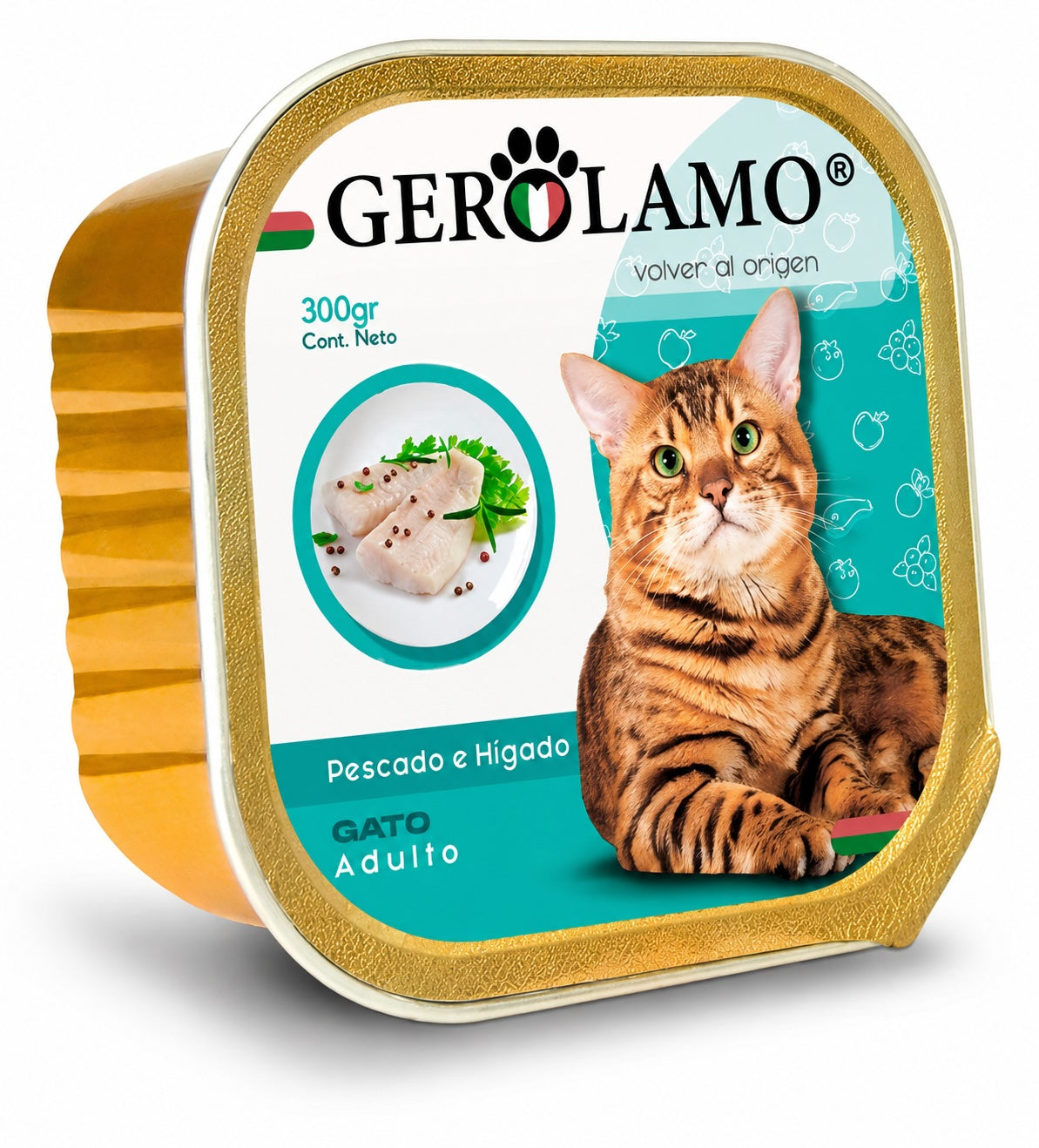 Gerolamo Tarrina Gato Pescado e Higado 300gr